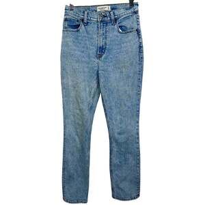 Abercrombie & Fitch 90s Slim Straight Ultra High Rise Blue Denim Jeans Size 26 2